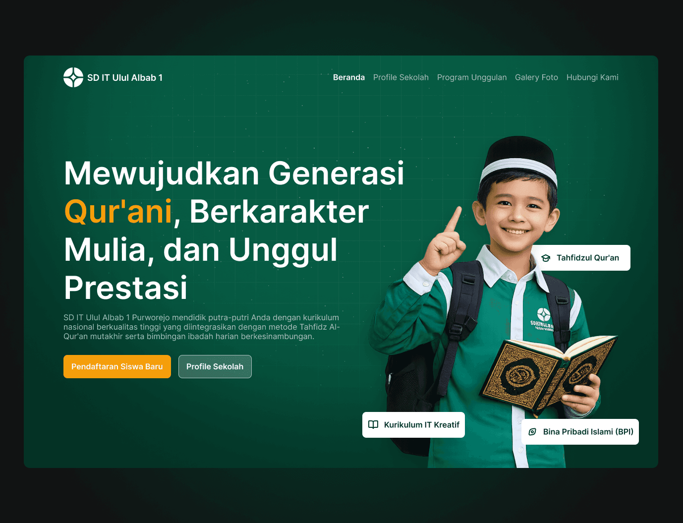 UI/UX Design Website Islamic Scool